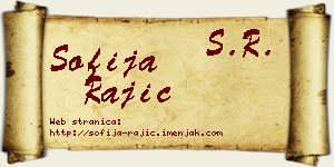 Sofija Rajić vizit kartica